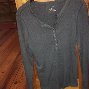 Aerie button up light rubbed knit sweater top